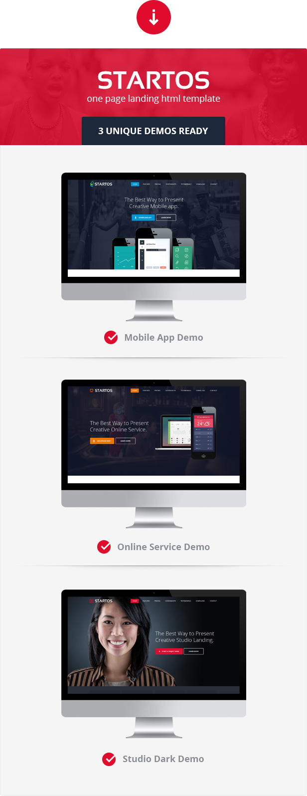 Startos - Modern App Landing Page WordPress Theme - 1